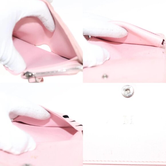 LOUIS VUITTON New Wave Zipto Compact Wallet Leather Pink M63791 LV Auth - Picture 13 of 13